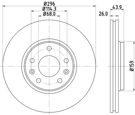 HELLA PAGID stabdžių diskas 8DD 355 116-161